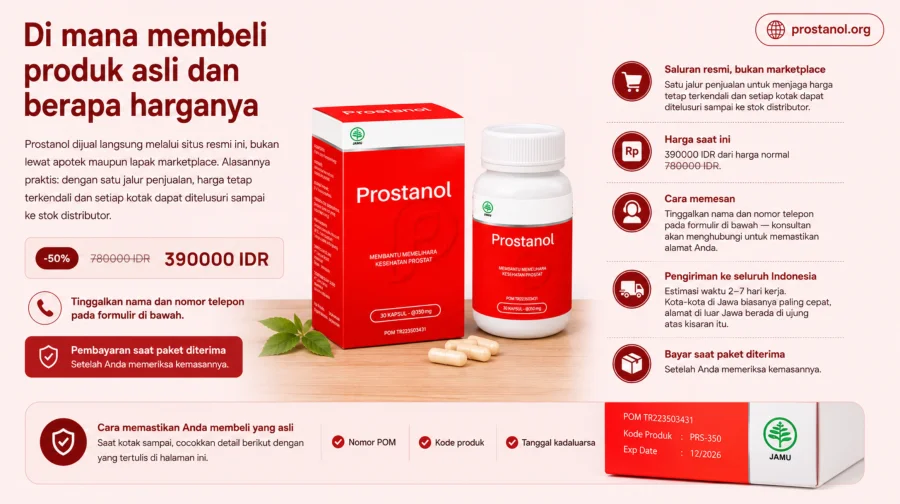 Prostanol asli dipesan melalui situs resmi